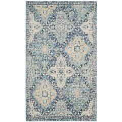 EVOKE, LIGHT BLUE / IVORY, 3' X 5', Area Rug, EVK274C-3