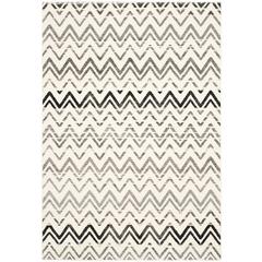 EVOKE, CREAM / DARK GREY, 5'-1" X 7'-6", Area Rug, EVK498C-5