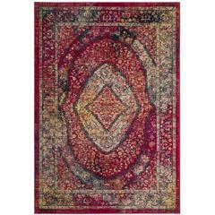 EVOKE, FUCHSIA / IVORY, 5'-1" X 7'-6", Area Rug