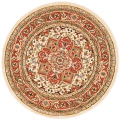 LYNDHURST, IVORY / RUST, 8' X 8' Round, Area Rug, LNH330R-8R