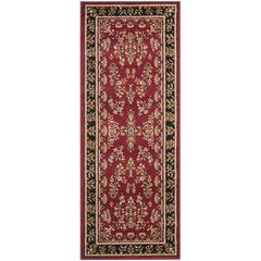 LYNDHURST, RED / BLACK, 2'-3" X 22', Area Rug, LNH331B-222
