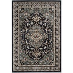 LYNDHURST, ANTHRACITE / TEAL, 6' X 9', Area Rug