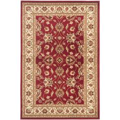 LYNDHURST, RED / IVORY, 6'-7" X 9'-6", Area Rug, LNH553-4012-7
