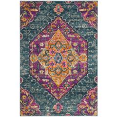 MADISON, BLUE / FUCHSIA, 6' X 9', Area Rug, MAD119C-6
