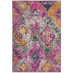 MADISON, FUCHSIA / BLUE, 6' X 9', Area Rug, MAD125F-6