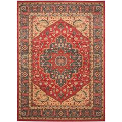 MAHAL, NAVY / RED, 9' X 12', Area Rug, MAH621C-9