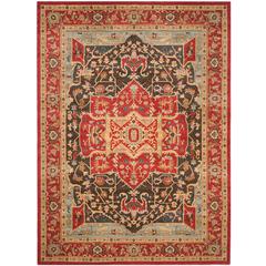 MAHAL, RED / RED, 8' X 11', Area Rug