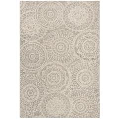 Abstract, IVORY / GREY, 6' X 9', Area Rug, ABT205B-6