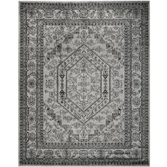Adirondack, SILVER / BLACK, 9' X 12', Area Rug, ADR108A-9
