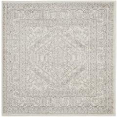 Adirondack, IVORY / SILVER, 9' X 9' Square, Area Rug, ADR108B-9SQ