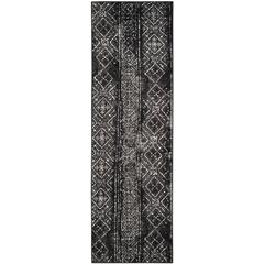 Adirondack, BLACK / SILVER, 2'-6" X 8', Area Rug, ADR111C-28