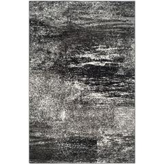Adirondack, SILVER / BLACK, 6' X 9', Area Rug, ADR112A-6