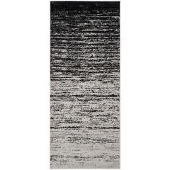 Adirondack, SILVER / BLACK, 2'-6" X 16', Area Rug, ADR113A-216