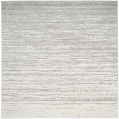 Adirondack, IVORY / SILVER, 7' X 7' Square, Area Rug