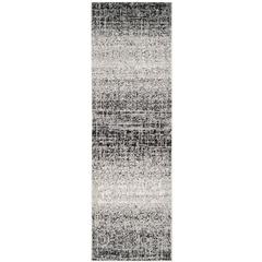 Adirondack, SILVER / BLACK, 2'-6" X 18', Area Rug, ADR116A-218