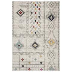 ADIRONDACK, LIGHT GREY / AQUA, 8' X 10', Area Rug