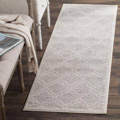 AMHERST, LIGHT GREY / IVORY, 2'-3" X 22', Area Rug, AMT412B-222