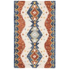 ASPEN, IVORY / BLUE, 5' X 8', Area Rug, APN401A-5