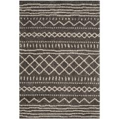 ARIZONA SHAG, BROWN / IVORY, 6'-7" X 9'-2", Area Rug, ASG741B-7