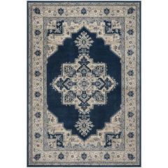 BRENTWOOD, Navy / Creme, 4' X 6', Area Rug