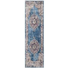 BRISTOL, BLUE / LIGHT GREY, 2'-3" X 8', Area Rug, BTL343C-28