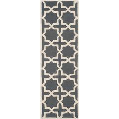 CAMBRIDGE, DARK GREY / IVORY, 2'-6" X 8', Area Rug, CAM125X-28