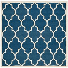 CAMBRIDGE, NAVY / IVORY, 8' X 8' Square, Area Rug, CAM134G-8SQ