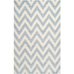 CAMBRIDGE, LIGHT BLUE / IVORY, 6' X 9', Area Rug, CAM139A-6