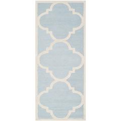 CAMBRIDGE, LIGHT BLUE / IVORY, 2'-6" X 4', Area Rug, CAM140A-24