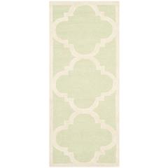 CAMBRIDGE, LIGHT GREEN / IVORY, 2'-6" X 6', Area Rug, CAM140B-26