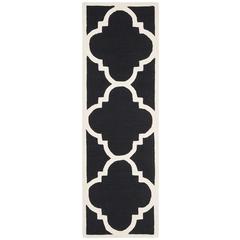 CAMBRIDGE, BLACK / IVORY, 2'-6" X 8', Area Rug, CAM140E-28