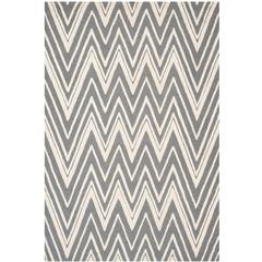 CAMBRIDGE, DARK GREY / IVORY, 6' X 9', Area Rug, CAM711D-6