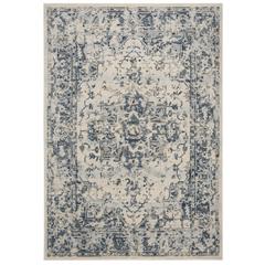 CHARLESTON, IVORY / NAVY, 6' X 9', Area Rug