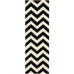 CHATHAM, IVORY / BLACK, 2'-3" X 9', Area Rug, CHT715A-29