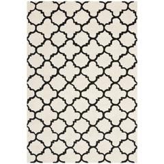 CHATHAM, IVORY / BLACK, 6' X 9', Area Rug, CHT717A-6