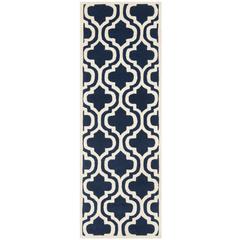 CHATHAM, DARK BLUE / IVORY, 2'-3" X 9', Area Rug, CHT727C-29