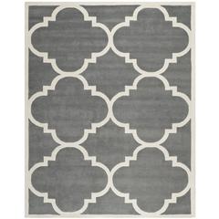 CHATHAM, DARK GREY / IVORY, 8'-9" X 12', Area Rug, CHT730D-9