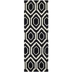 CHATHAM, BLACK / IVORY, 2'-3" X 9', Area Rug, CHT731K-29