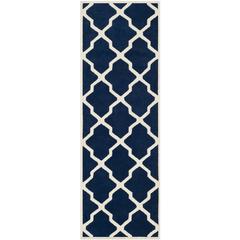 CHATHAM, DARK BLUE / IVORY, 2'-3" X 9', Area Rug, CHT735C-29