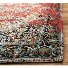 CLASSIC VINTAGE, RED / CHARCOAL, 6' X 9', Area Rug