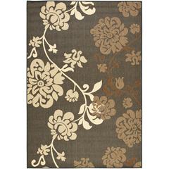 COURTYARD, BLACK NATURAL / BROWN, 6'-7" X 9'-6", Area Rug, CY4027D-6