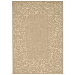 COURTYARD, DARK BEIG / BEIGE, 6'-7" X 9'-6", Area Rug, CY5139B-6