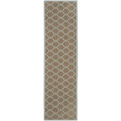 COURTYARD, BROWN / AQUA, 2'-3" X 8', Area Rug, CY6009-337-28
