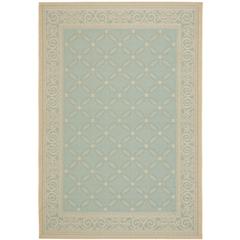 COURTYARD, AQUA / CREAM, 6'-7" X 9'-6", Area Rug, CY6107-25-6