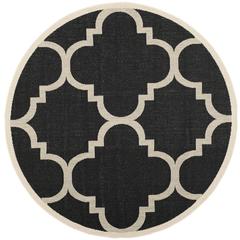 COURTYARD, BLACK / BEIGE, 7'-10" X 7'-10" Round, Area Rug, CY6243-266-8R