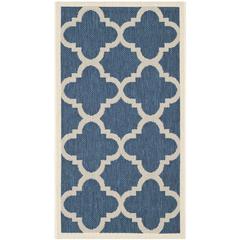 COURTYARD, NAVY / BEIGE, 6'-7" X 9'-6", Area Rug, CY6243-268-6