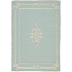 COURTYARD, AQUA / CREAM, 8' X 11', Area Rug, CY6788-25-8