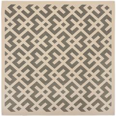 COURTYARD, GREY / BONE, 7'-10" X 7'-10" Square, Area Rug