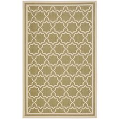 COURTYARD, GREEN / BEIGE, 5'-3" X 7'-7", Area Rug, CY6916-244-5