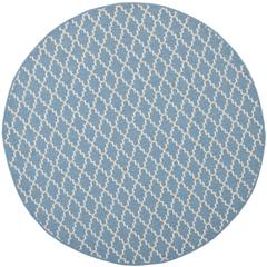 COURTYARD, BLUE / BEIGE, 7'-10" X 7'-10" Round, Area Rug, CY6919-243-8R